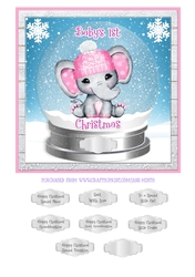 BABYS FIRST CHRISTMAS - PINK - quick card