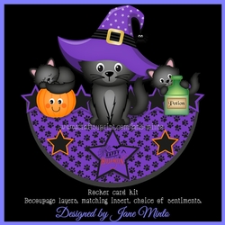 HALLOWEEN KITTENS ROCKER CARD 1