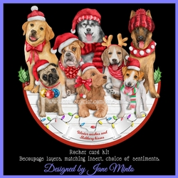 HAPPY CHRISTMAS DOGS rocker card