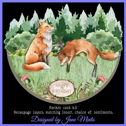 FOXES ROCKER CARD