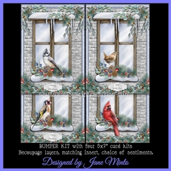 5x7 CHRISTMAS WINDOW BIRDS