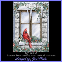 CHRISTMAS WINDOW - CARDINAL
