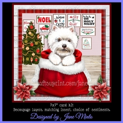 CHRISTMAS WESTIE mini kit