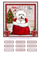 CHRISTMAS WESTIE quick card