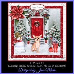CHRISTMAS DOOR DOGS - CHIHUAHUA