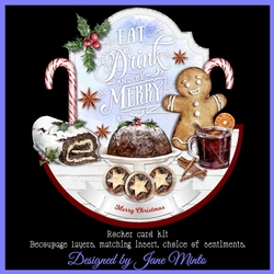 EAT, DRINK & BE MERRY rocker card