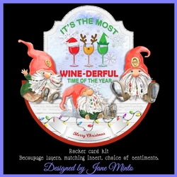 WINE-DERFUL TIME OF THE YEAR rocker card