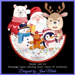 SANTA & FRIENDS ROCKER CARD