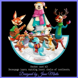 WINTER TEA PARTY ROCKER CARD