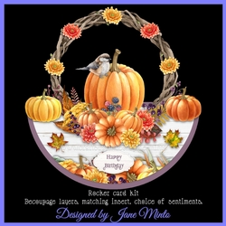 HARVEST TIME WITH BIRD rocker card