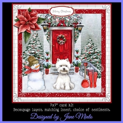 CHRISTMAS DOOR - WESTIE