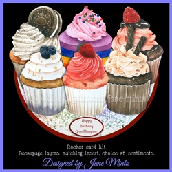 CUPCAKES rocker card