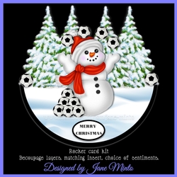 CHRISTMAS FOOTBALL rocker card 