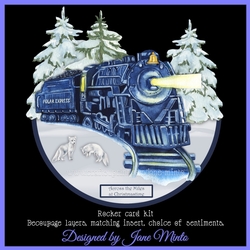WINTER TRAIN rocker card 