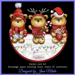 CHRISTMAS BEARS rocker card