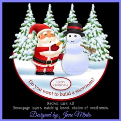 DO YOU WANT TO BUILD A SNOWMAN? rocker card