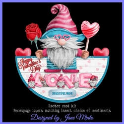 VALENTINE GNOMES rocker card