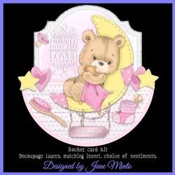 LITTLE STAR rocker card - girl
