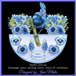 BLUE BIRD rocker card