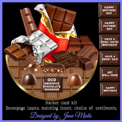 CHOCOHOLIC rocker card