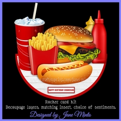 FAST FOOD rocker card