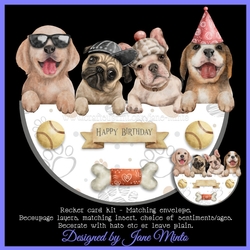 PARTY PUPS rocker card