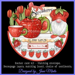 STRAWBERRY TEA TIME rocker card