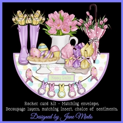 SPRING FLOWERS rocker card