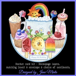 RAINBOW CAKE rocker card