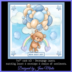 TEDDY BALLOONS - BOY