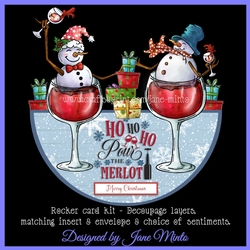 POUR THE MERLOT rocker card