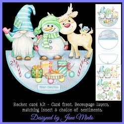 LITTLE REINDEER & FRIENDS rocker card