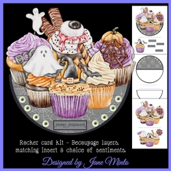 HALLOWEEN CUPCAKES rocker card