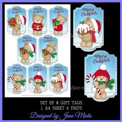 GIFT TAGS - CHRISTMAS BEARS