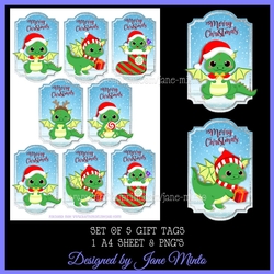 GIFT TAGS - CHRISTMAS DRAGONS