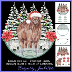 HIGHLAND CHRISTMAS rocker card