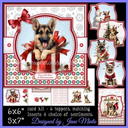 GERMAN SHEPHERDS AT CHRISTMAS