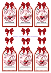 CHRISTMAS GIFT TAGS - BOWS ATTACHED