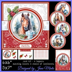 CHRISTMAS HORSES - RED