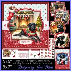 CHRISTMAS BLACK LABRADORS set 1