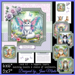 FOREST FAIRY CATS with decoupage layers
