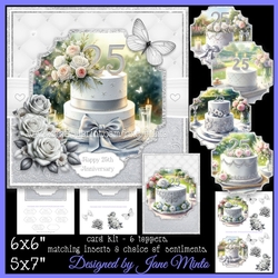 SILVER ANNIVERSARY CAKES