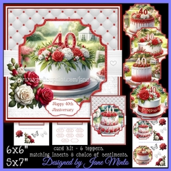 RUBY ANNIVERSARY CAKES