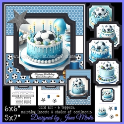 FOOTBALL CAKES - light blue