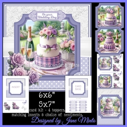 PURPLE TARTAN WEDDING CAKES