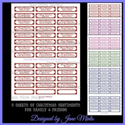 CHRISTMAS SENTIMENTS - 5 COLOURS