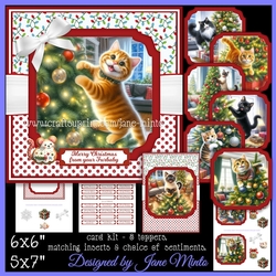 CRAZY CHRISTMAS CATS - toppers