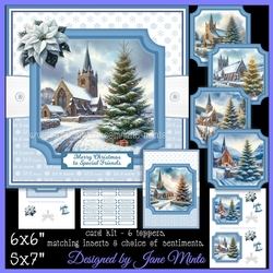 CHRISTMAS CHURCH - blue