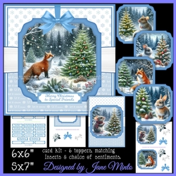 WOODLAND CHRISTMAS set 1 toppers