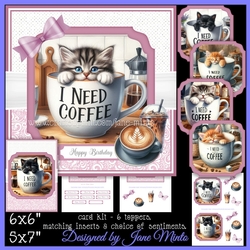 I NEED COFFEE - CATS
